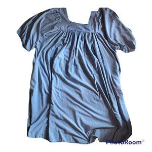 Vintage Kalama Smock House Dress, Blue